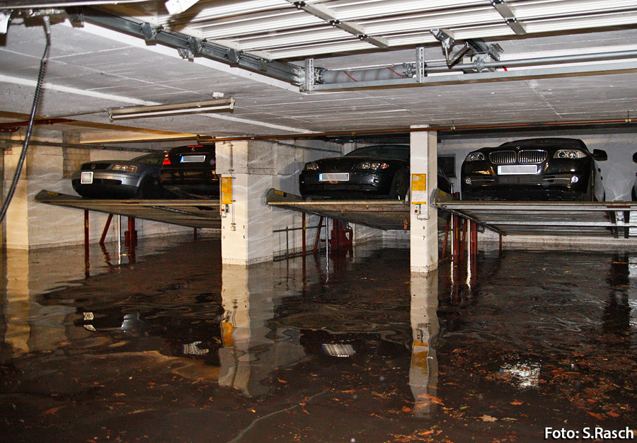 Überflutete Tiefgarage in Steglitz