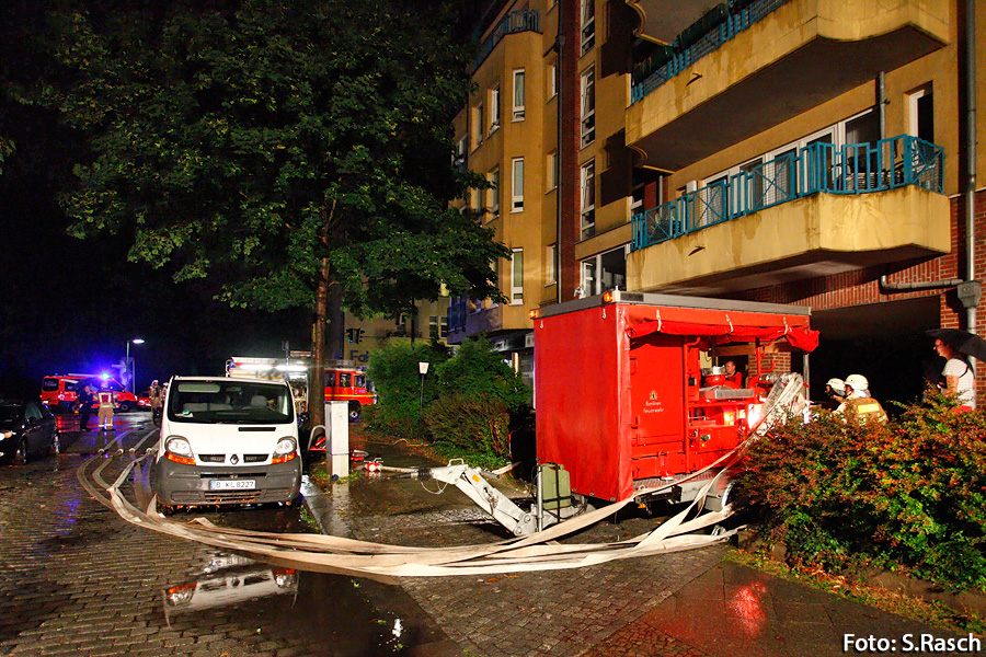 Überflutete Tiefgarage in Steglitz