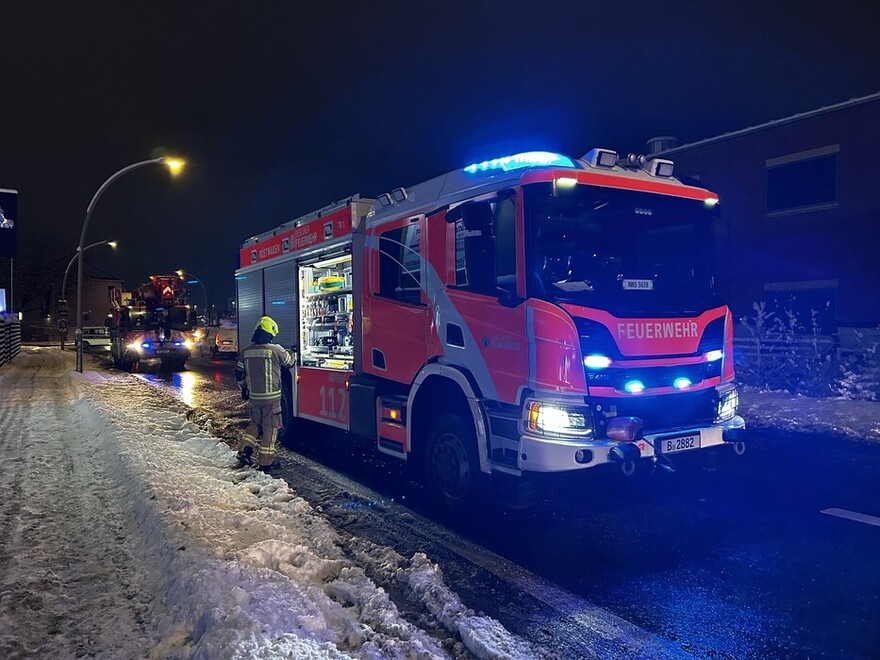 Rüstwagen des Technischen Dienstes im Einsatz in Moabit