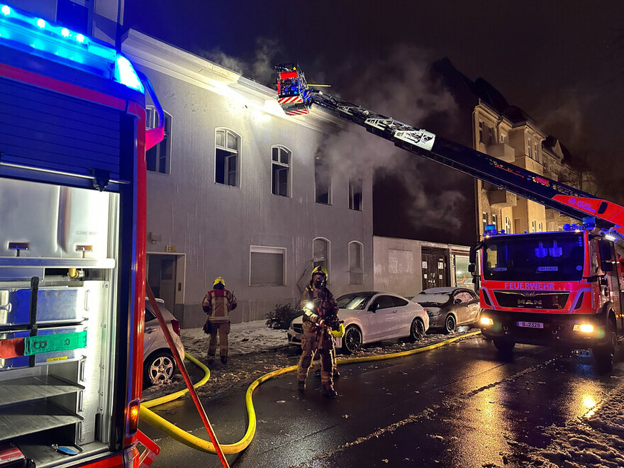 Brandbekämpfung über DLK