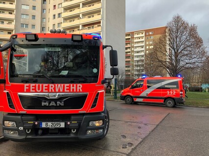 LHF und ELW an der Einsatzstelle