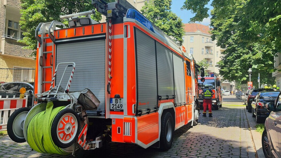 Löschfahrzeuge an der Einsatzstelle