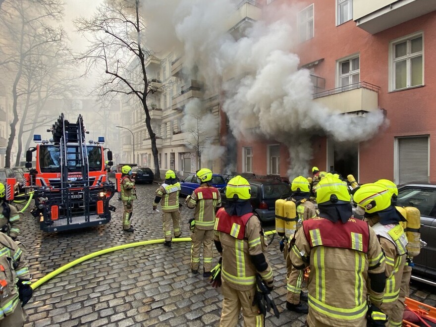 Ansicht der verrauchten Fassade