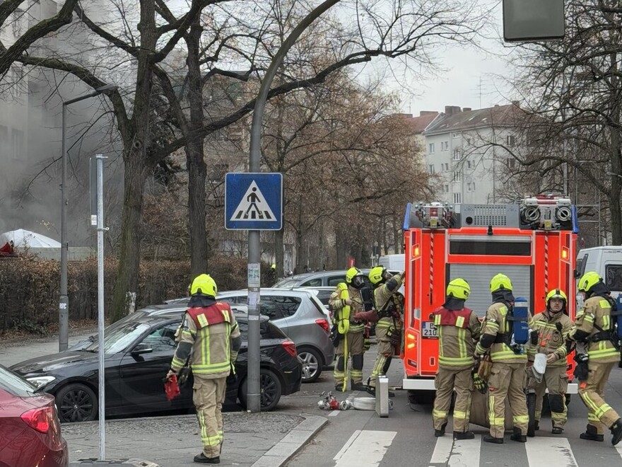 Einsatzkräfte vor Ort