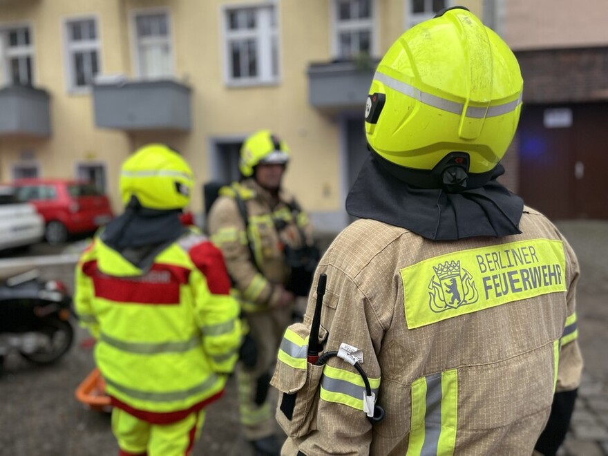 Einsatzkräfte an der Einsatzstelle