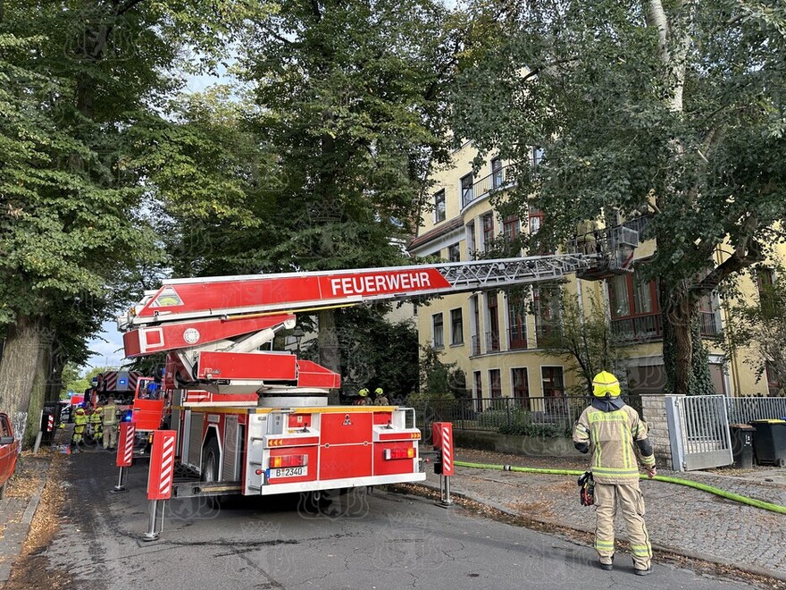 Drehleiter im Einsatz