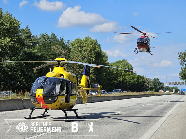 Zwei Rettungshubschrauber im Einsatz